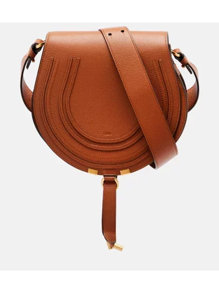 Geanta de piele Chloé Marcie din piele maro
