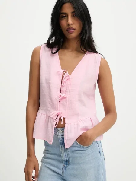 Блуза Answear Lab дамска с изчистен дизайн розово