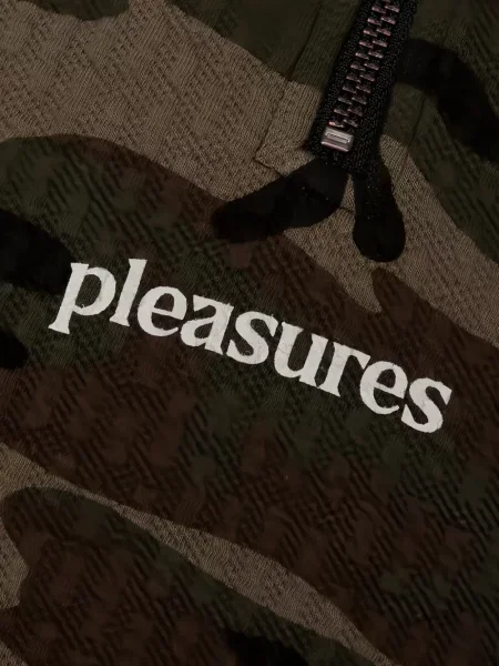Hanorac cu fermoar Pleasures cu imagine verde