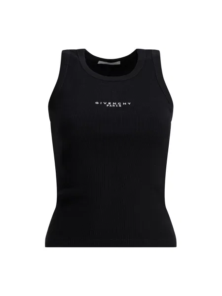 Top Givenchy z nadrukiem na ramiączkach czarny