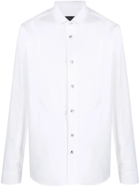 Cămașă Philipp Plein plisată alb