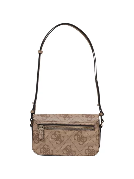 Crossbody kabelka Guess s autogramem béžová