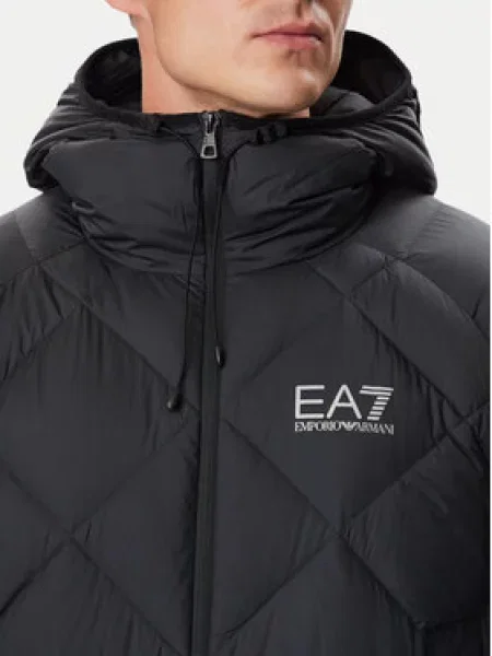 Emporio Armani Pūkinė striukė juoda