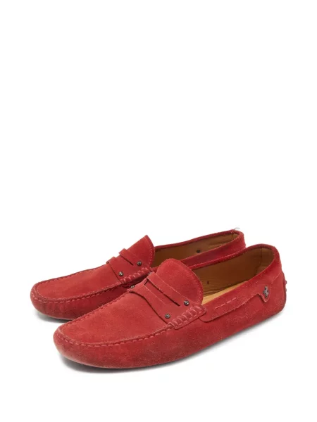 Semišové retro loafers Tod's Vintage červené