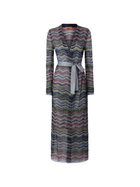 Cardigan Missoni cu decolteu în V albastru