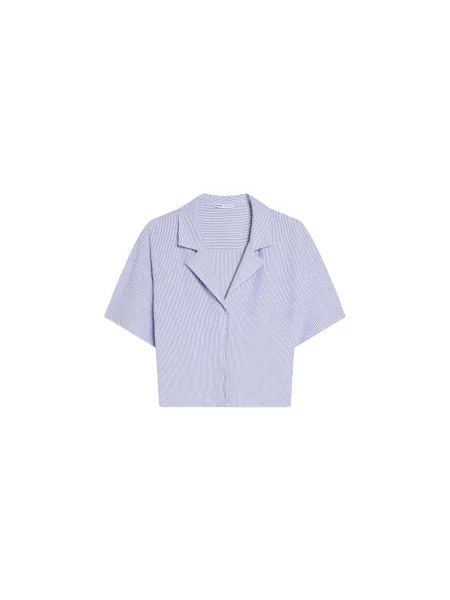 Bershka Bluza svijetloplava bijela