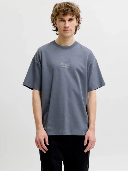 JACK & JONES Tricou JJEBARRON STUDIO gri / gri închis alb
