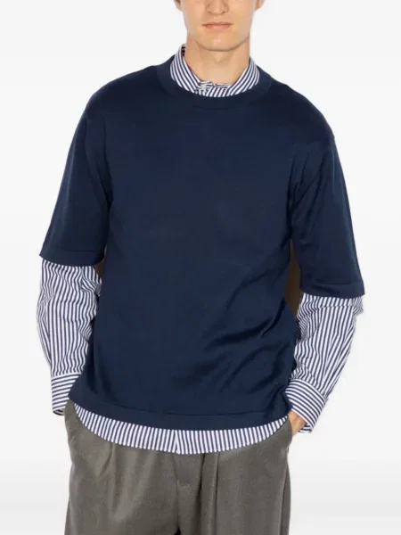 Tricou John Smedley scurt albastru