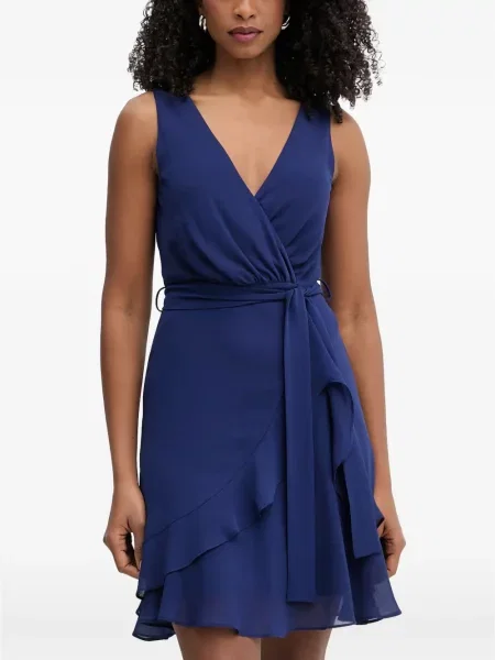 Rochie mini Morgan cu volane plic albastru