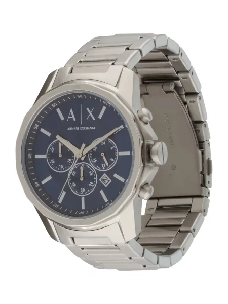 Armani Exchange ceas și brățară argintiu albastru