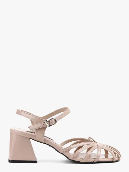 Босоніжки LeBERDES лакова натуральна шкіра бежевий