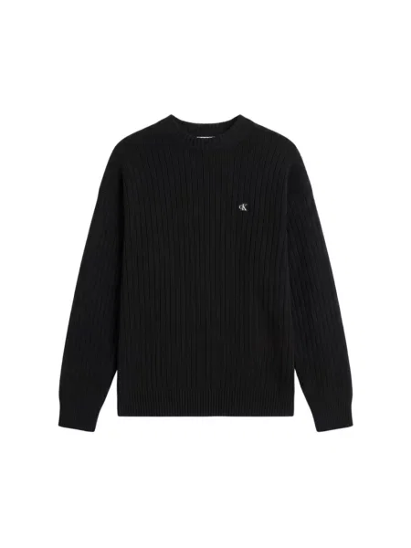 Sweter Calvin Klein Jeans ze sznurkiem czarny