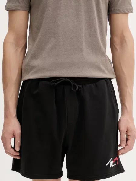Tommy Jeans teplákové šortky černé