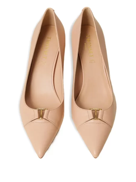 Pantofi cu toc Twinset din piele