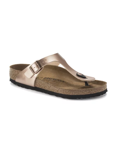 Birkenstock Gizeh BS Metallic Copper Narrow Fit Kobiety Sandały Birkenstock Jasnobrązowy Size: 5