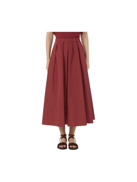 Weekend Max Mara Spódnice Kobieta M Wkdformica Midi Skirt czerwony
