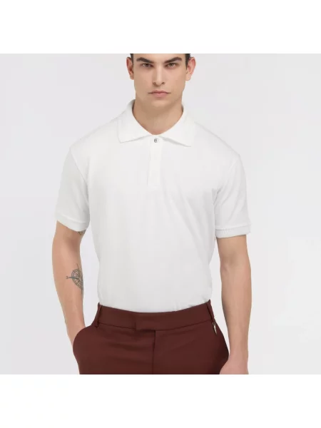 Koszulka polo Roberto Cavalli z logo biała