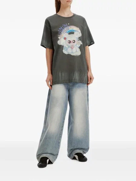 Tricou Mini Cream cu imagine gri