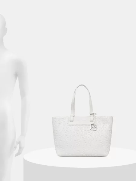 Кожаная сумка шоппер Armani Exchange