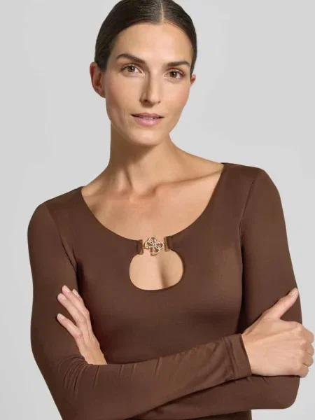 Bluzka z długim rękawem z wycięciem model EVELYN' Guess