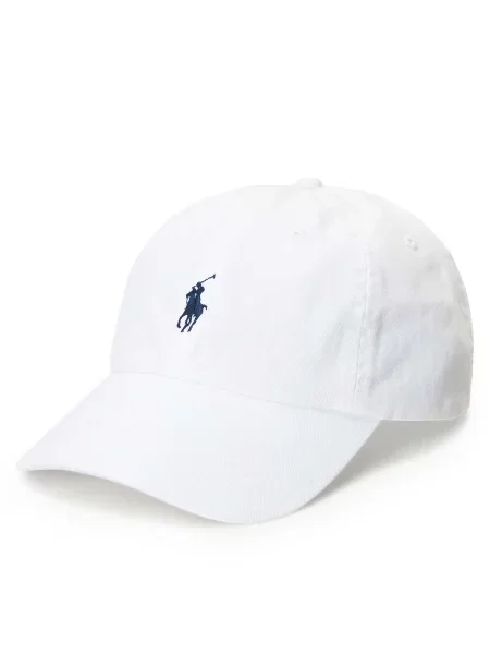 Шапка с козирка Polo Ralph Lauren жълто с изчистен дизайн бяло