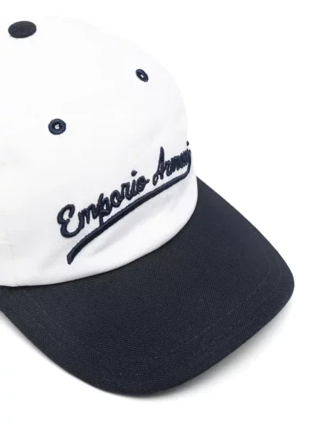 Czapka z daszkiem dziecięca Emporio Armani biała