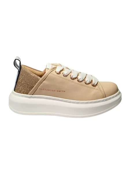 Sneakersy Alexander Smith skórzane beżowe