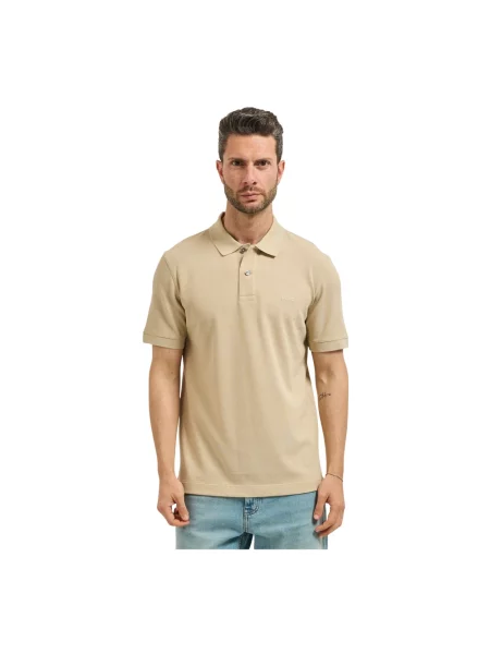 Hugo Koszulki Mężczyzna L Polo Shirt Boss beżowy