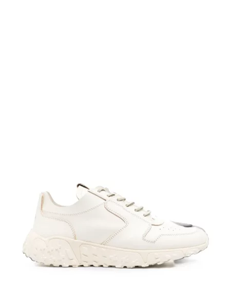 Sneakerși Buttero cu șireturi din dantelă alb