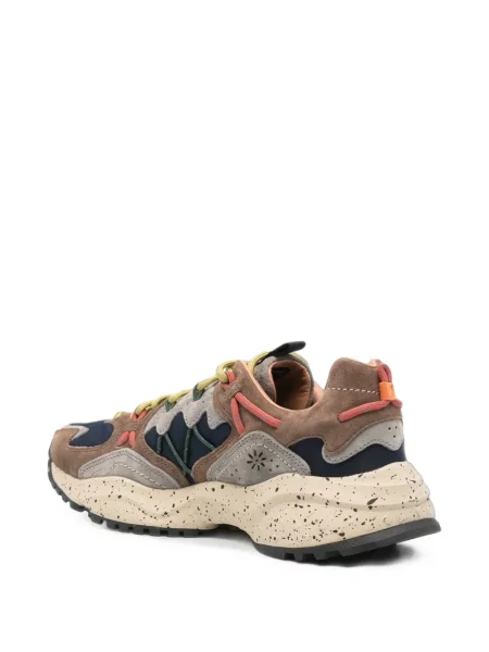 Sneakerși Flower Mountain cu model floral maro