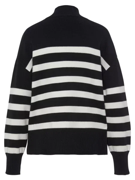 LASCANA Pulover negru alb