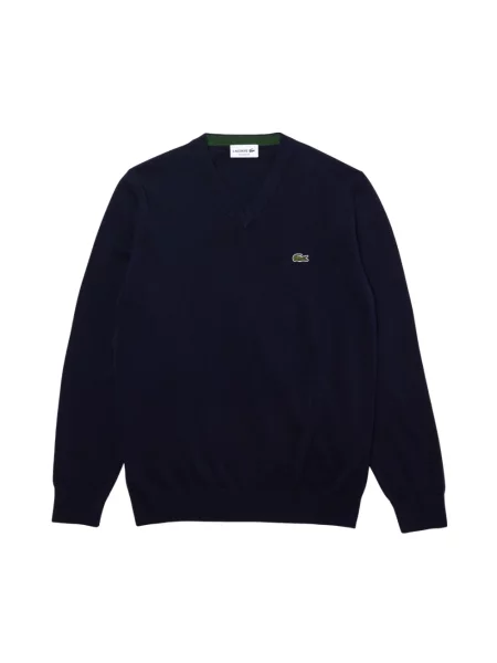 Sweter Lacoste z logo granatowy