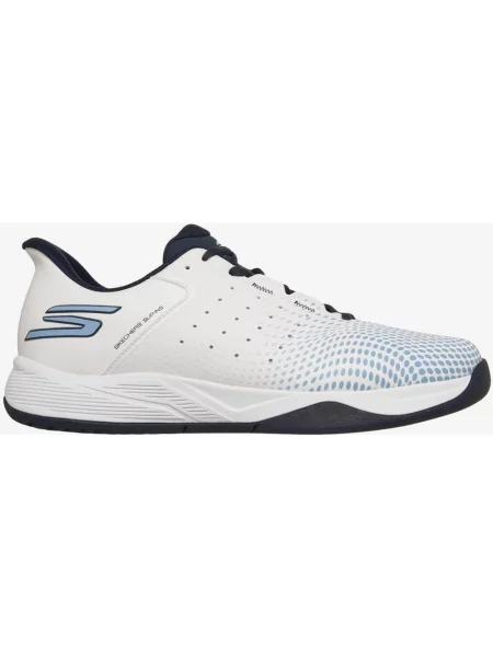 Buty do biegania Skechers Slip-Ins Relaxed Fit Viper Court Reload granatowy jasnoniebieski 40 biały