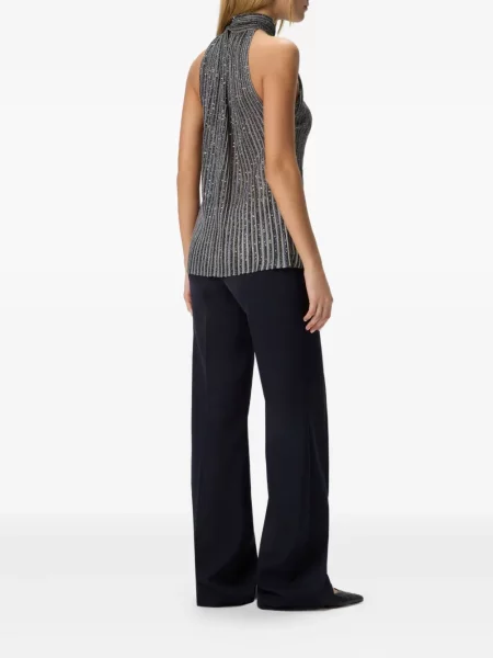 Top Missoni cu gât halter gri