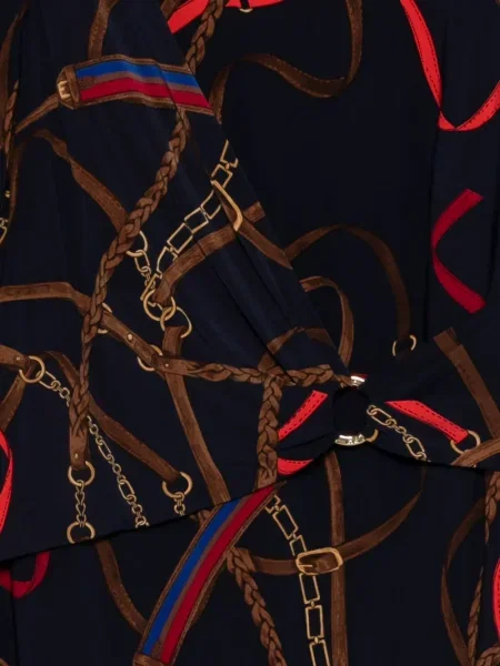 Raštuota kostiumas mini mini suknelė Lauren Ralph Lauren mėlyna