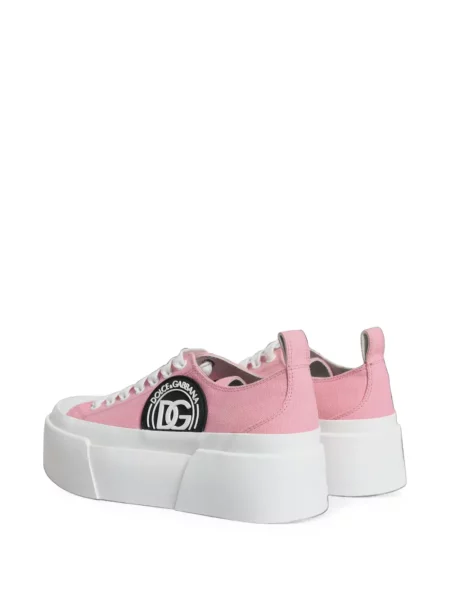 Sneakerși Dolce & Gabbana cu platformă cu autograf roz