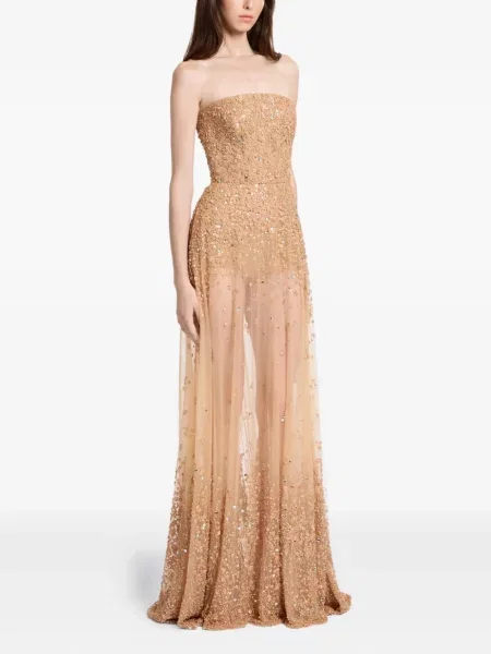 Rochie Elie Saab cu broderie fără bretele