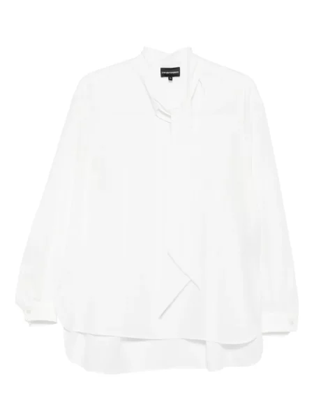 Blúz Emporio Armani nyakkendővel fehér