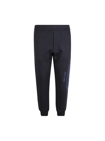 Spodnie Alexander Mcqueen z logo niebieskie