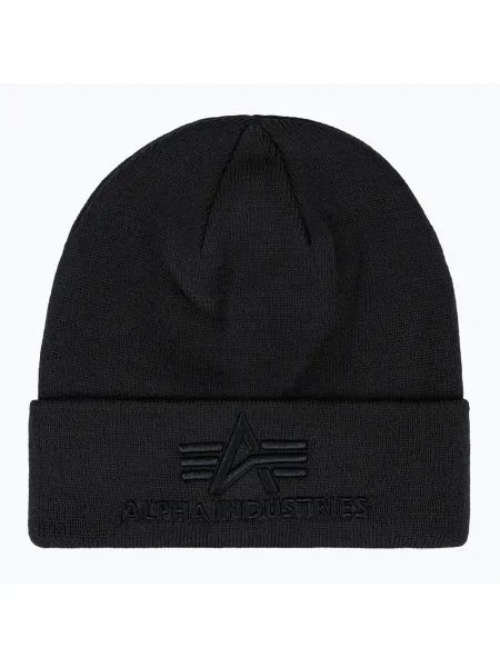 Alpha Industries sapka 3D Beanie vékony fekete
