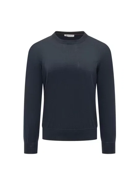 Sweter Brunello Cucinelli niebieski