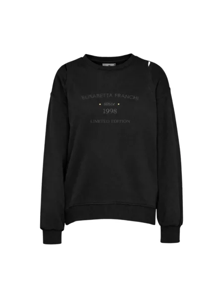 Bluza Elisabetta Franchi z dżerseju czarna