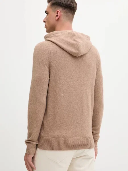Vlněný svetr Tommy Hilfiger pánský hnědá