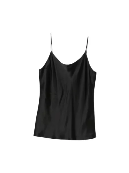 Satynowy top Max Mara czarny