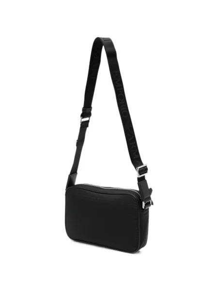Crossbody torba Emporio Armani s autogramom crna