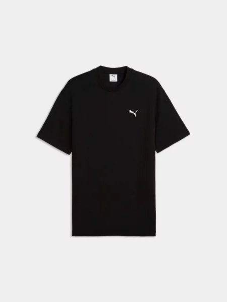 Футболка PUMA Ess Elevated Relaxed Materia комбінований верх чорний