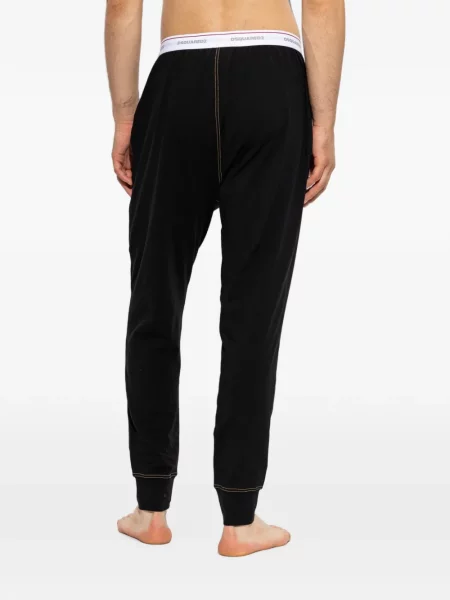 Pantaloni Dsquared2 cu autograf negru