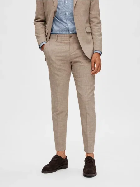 SELECTED HOMME Hlače na rob Oasis pesek