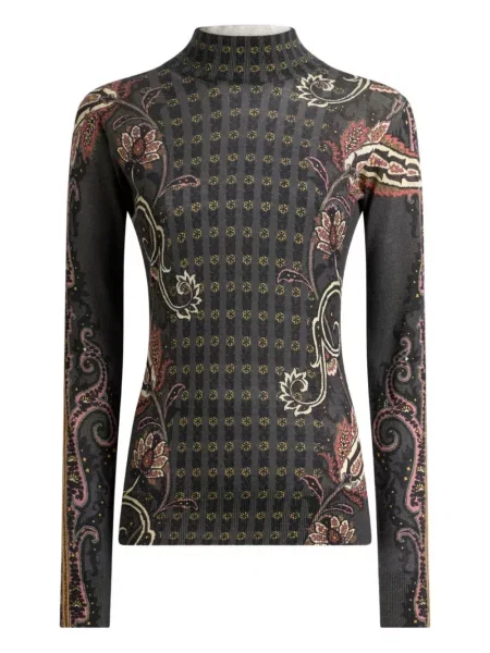 Heláncă Etro cu model paisley negru