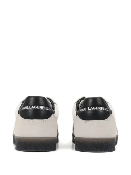 Sneakerși Karl Lagerfeld cu șireturi din dantelă alb